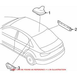 Audi Radio Antenna Assembly 8V0035503AKGRU